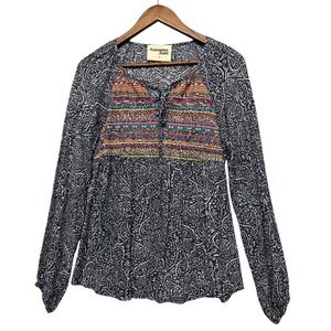 Savanna Jane Women S Tunic Top Boho Embroidered Peasant Babydoll Feminine Prairi